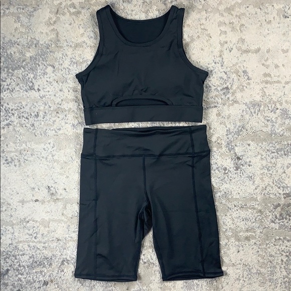 Sexy Black Bike Short Set/ Activewear/ Athleisure - Picture 3 of 15